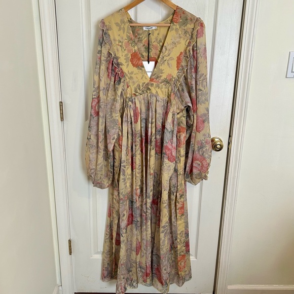 FARROW Dresses & Skirts - FARROW Spring Floral Whimsical Flowy Long Sleeve Christelle Maxi Dress | Size L